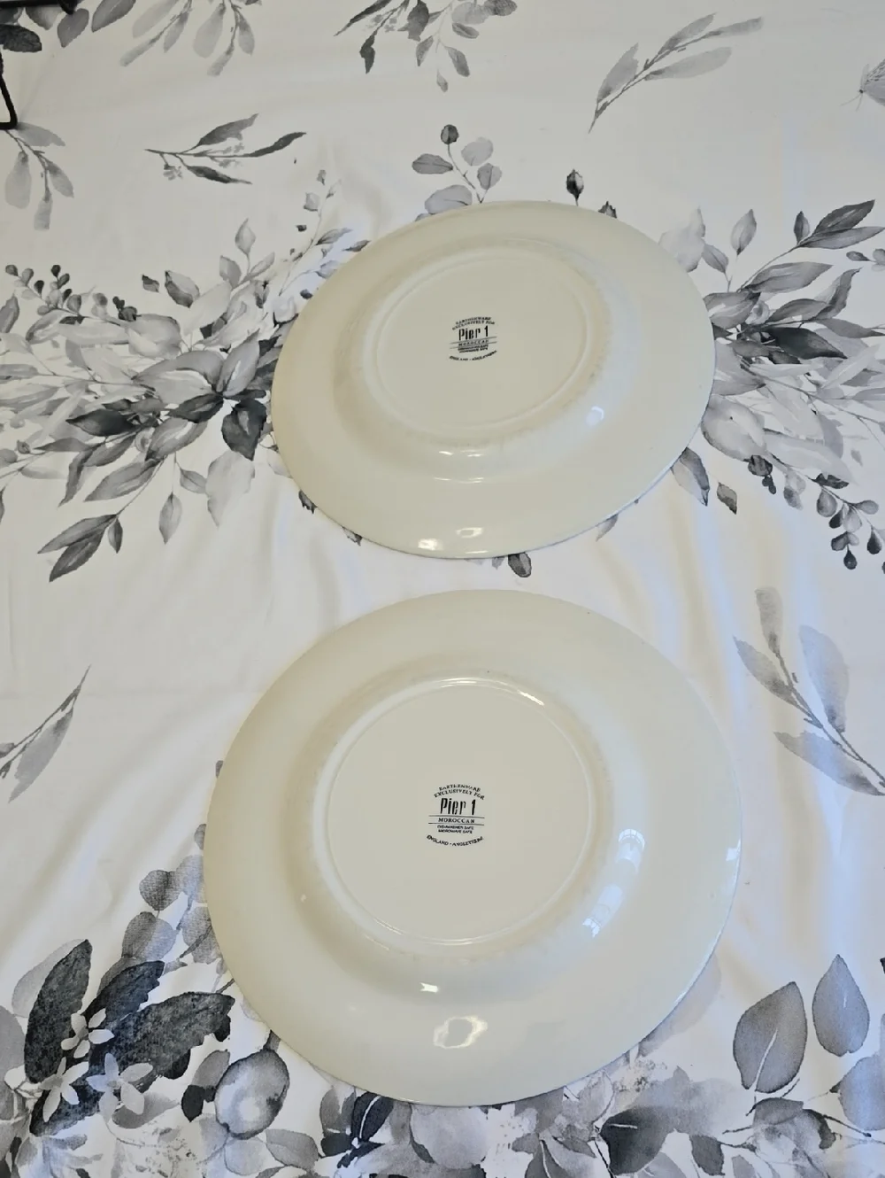 Pier 1 Set Of 2 Earthenware Moroccan Plates England